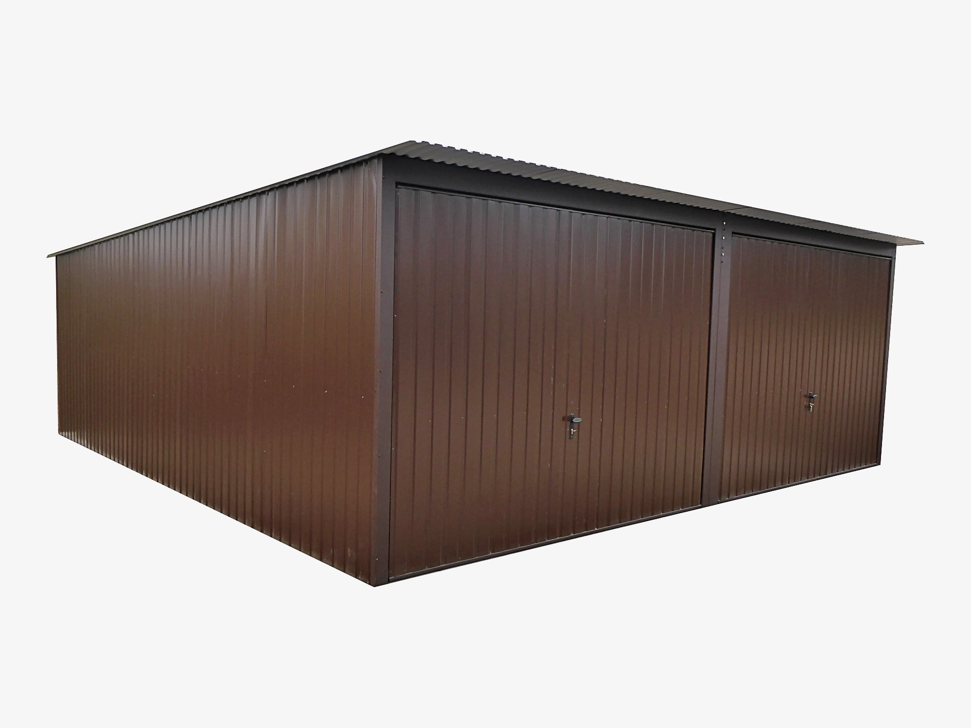 GARAŻ 6x5 brąz bramy uchylne