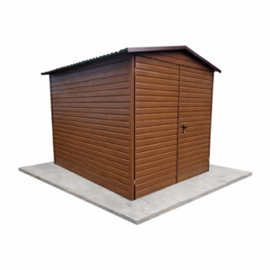 Garaż 2x4 złoty dąb dwuspad PREMIUM