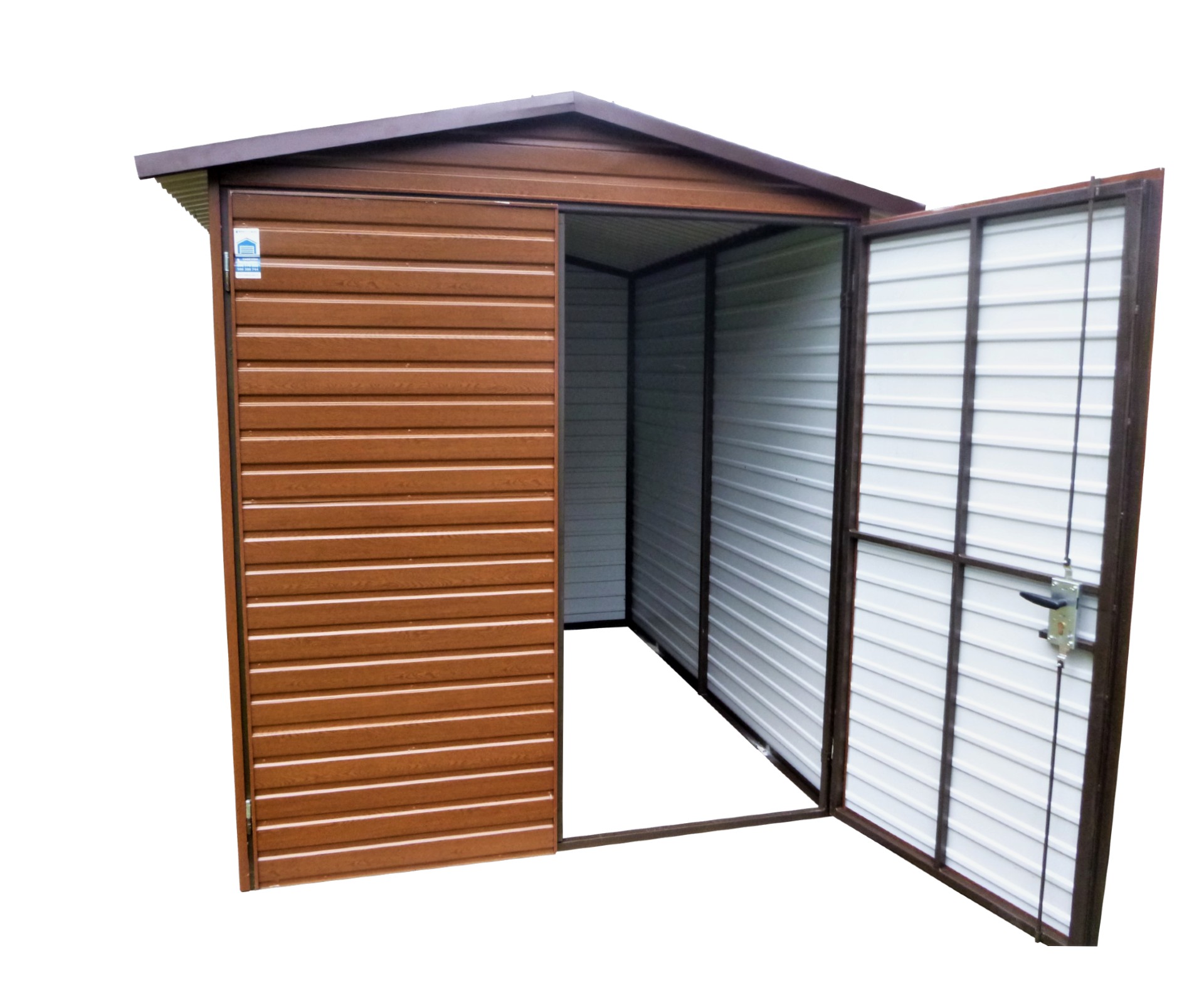 Garaż 2x4 złoty dąb dwuspad PREMIUM - obrazek 2