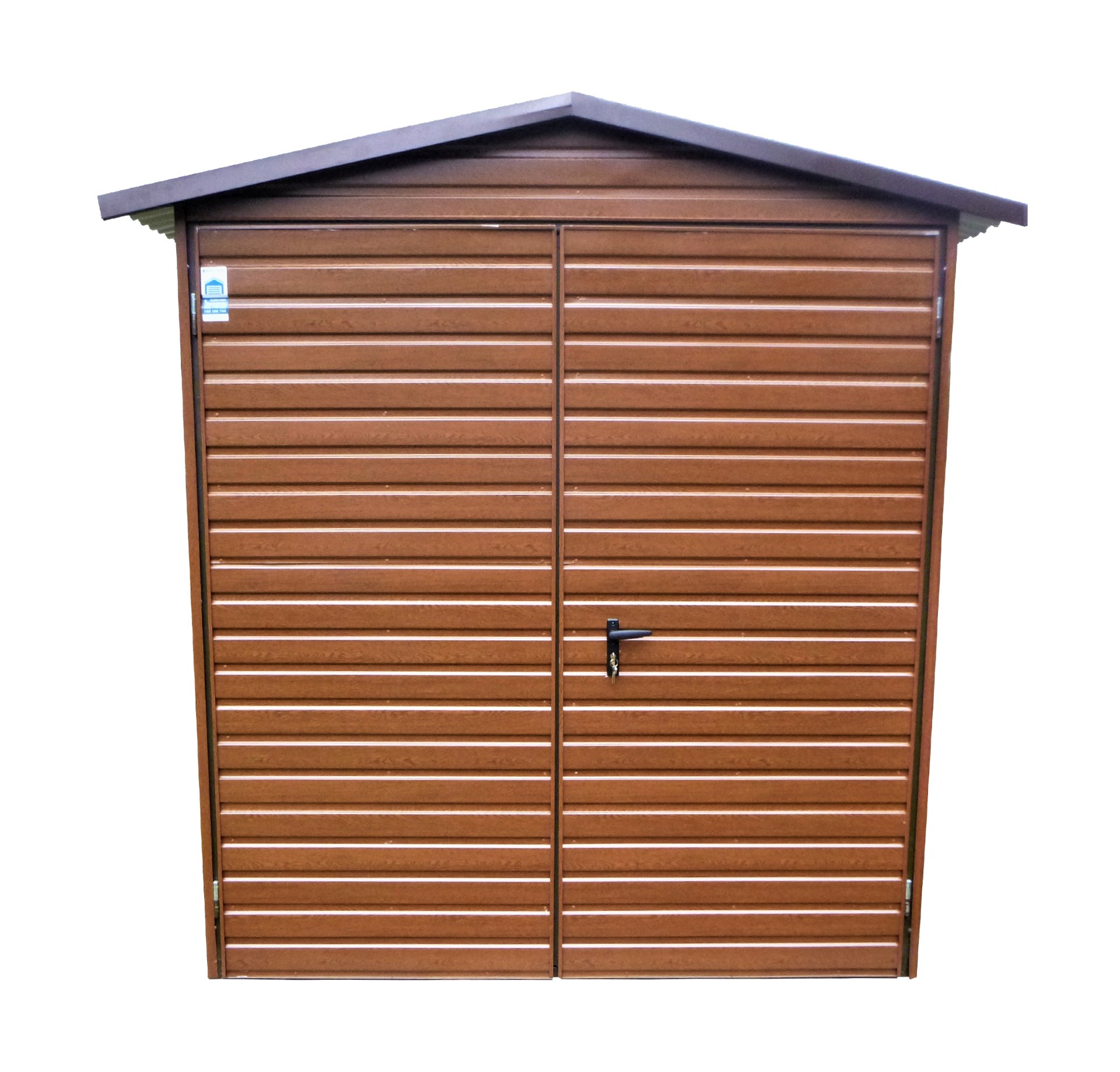 Garaż 2x4 złoty dąb dwuspad PREMIUM - obrazek 3