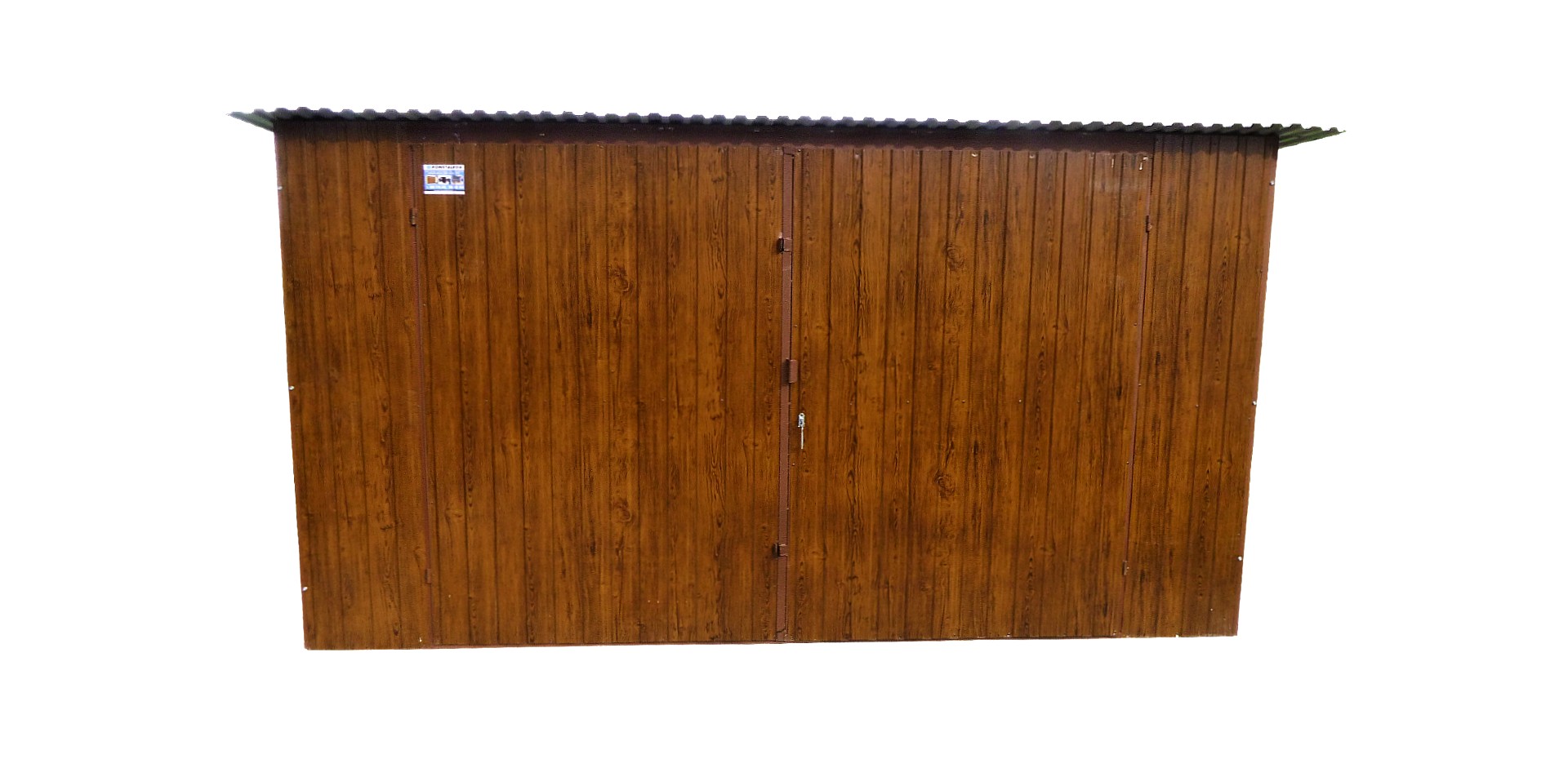 Garaż 4x5 złoty dąb ciemny