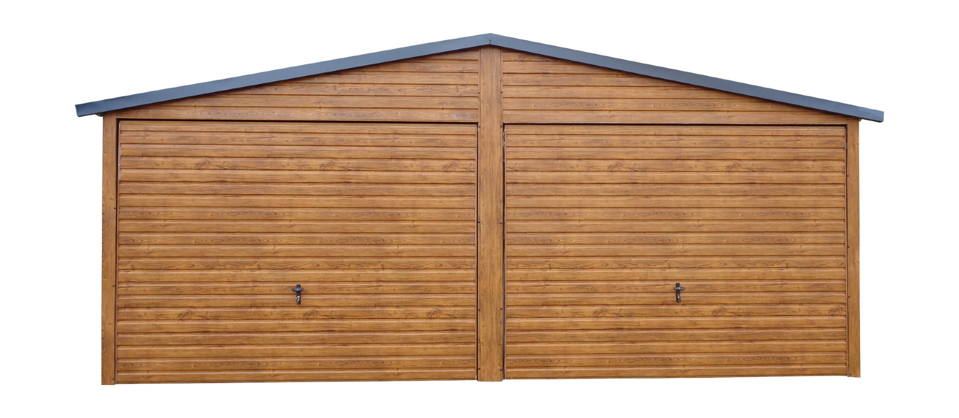 Garaż 6x5 złoty dąb jasny dwuspad PREMIUM - obrazek 3
