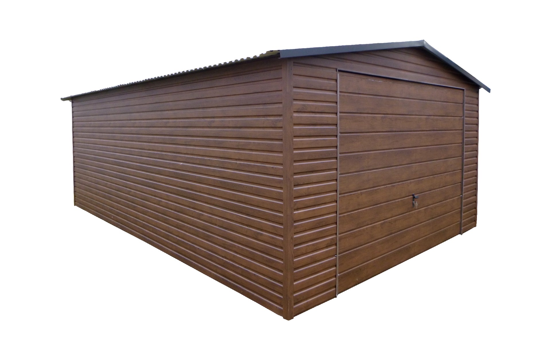 Garaż 4x5 dwuspad orzech PREMIUM - obrazek 3